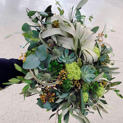 brudebukett-gronn